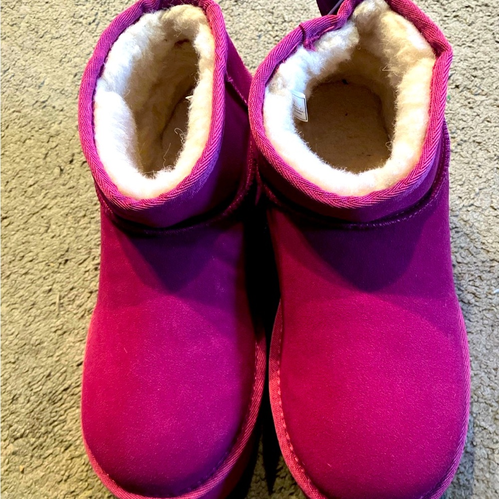 Women’s Hot Pink BearPaw Chunky Boots